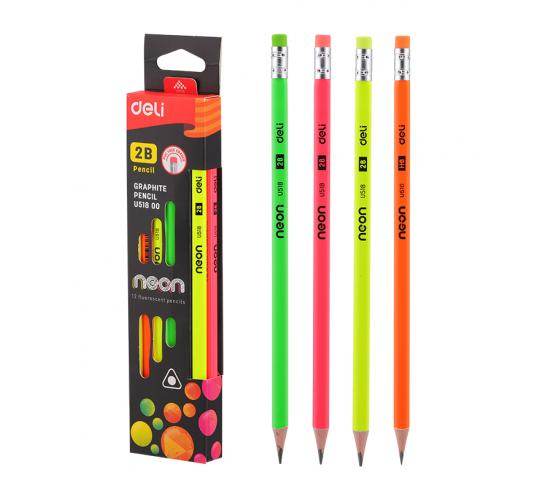 ფანქარი 2B 12 ცალიანი შეკვრა - ნეონი