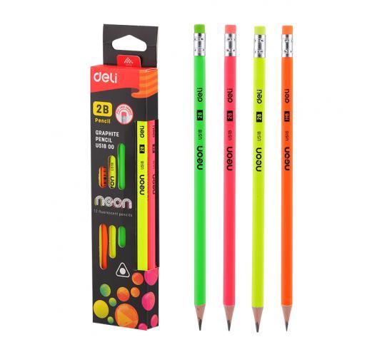 ფანქარი 2B 12 ცალიანი შეკვრა - ნეონი