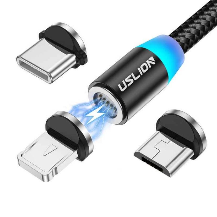 USB კაბელი მაგნიტური 1მ USLION USB
