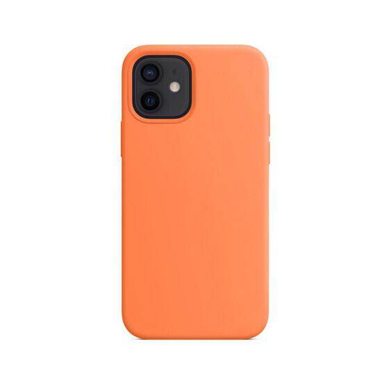 Coverage Silicon Case For Apple Iphone 12 Kumquat