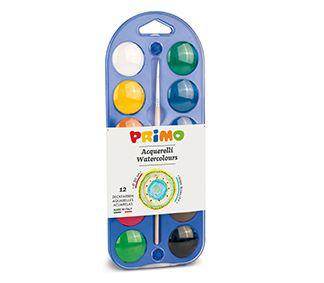 აკვარელი Watercolour set 12 tablets 30 mm plus1 brush