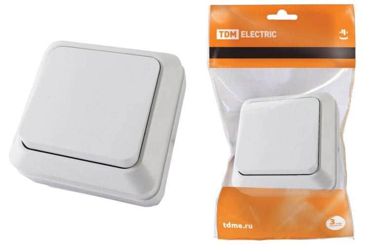 გადამრთველი TDM Ladoga SQ1801-0001 1 კლავიშიანი