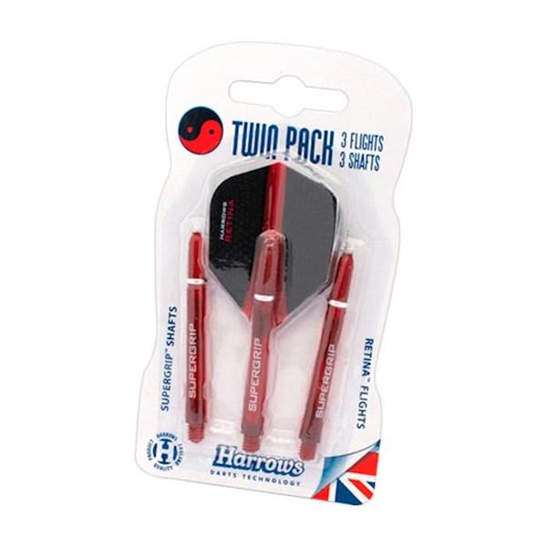 დარტსის ბუმბული და კუდი HARROWS SUPERGRIP plus RETINA TWIN PACK