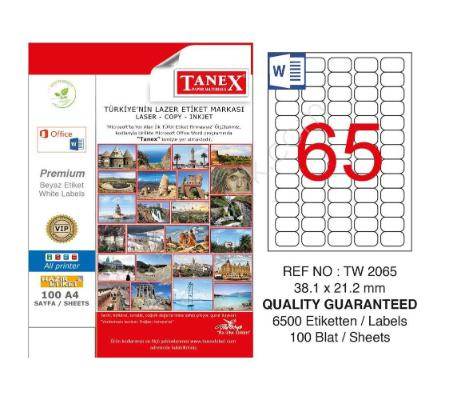 ლეიბლი ა4 1x65 100ფურც (38.1x21.2) - 65 ნაჭრიანი