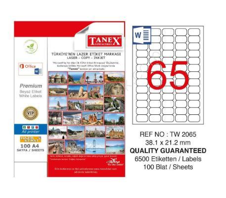 ლეიბლი ა4 1x65 100ფურც (38.1x21.2) - 65 ნაჭრიანი