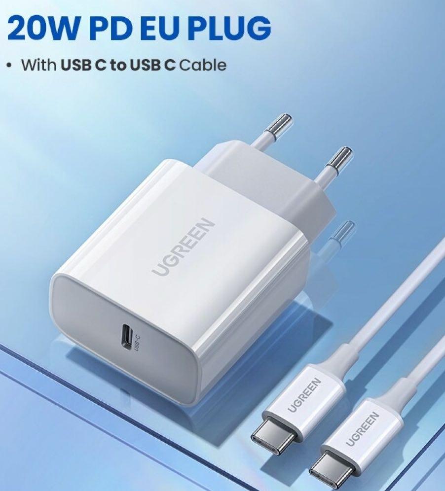 ტელეფონის დამტენი Type C კაბელით