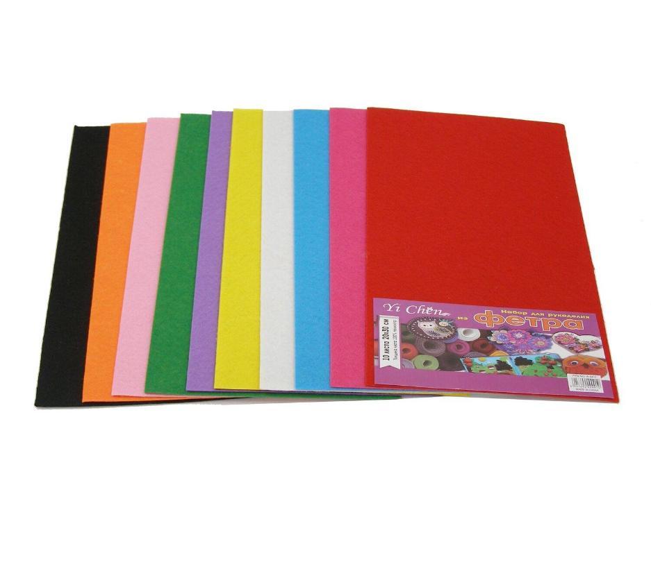 ფერადი თექა 10ც 2MM