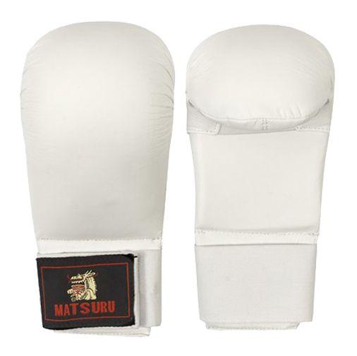 კარატის ხელთათმანები Karate gloves MATSURU cotton thickness 1cm 100% cotton L white