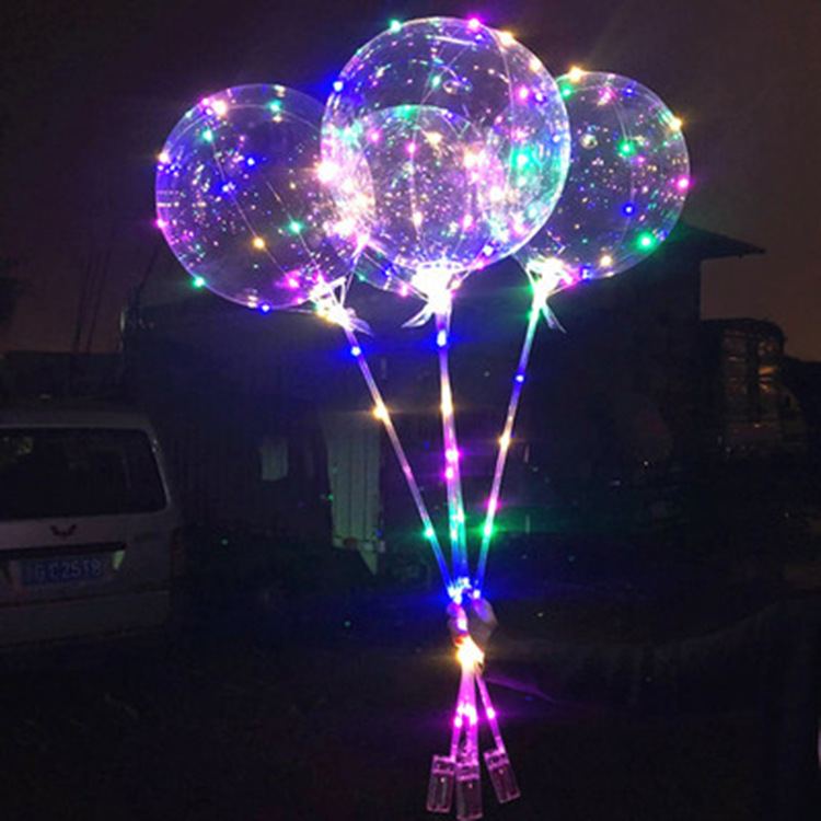 გაბერილი ბურთები ნათურებით