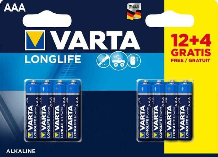 ელემენტი Varta Longlife AAA 12 plus4 ც