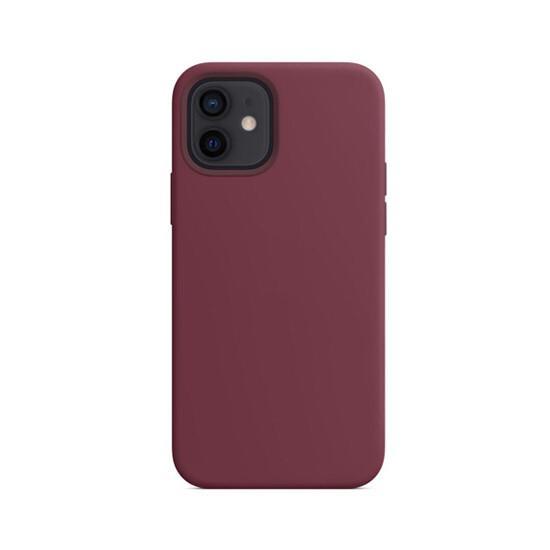 Coverage Silicon Case For Apple Iphone 12 Plum