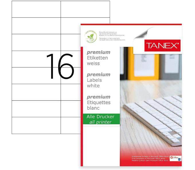 ლეიბლი ა4 1x16 100ფურც (105×37.125) 2105