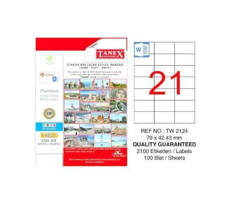 ლეიბლი ა4 1x21 100ფურც (70x42.43) 21 ნაჭრიანი