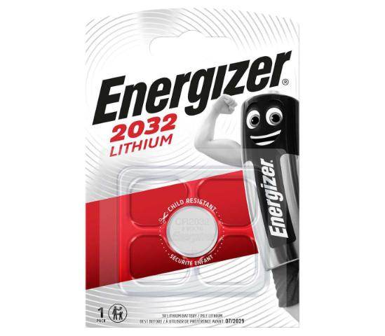 Energizer 2032 ლითიუმ ელემენტი-ღილაკი 1ც შეკრა