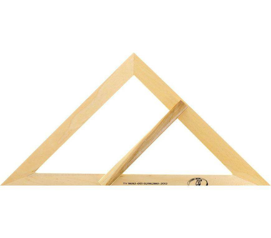 ხის სახაზავი სამკუთხედი (საკლასო)45°