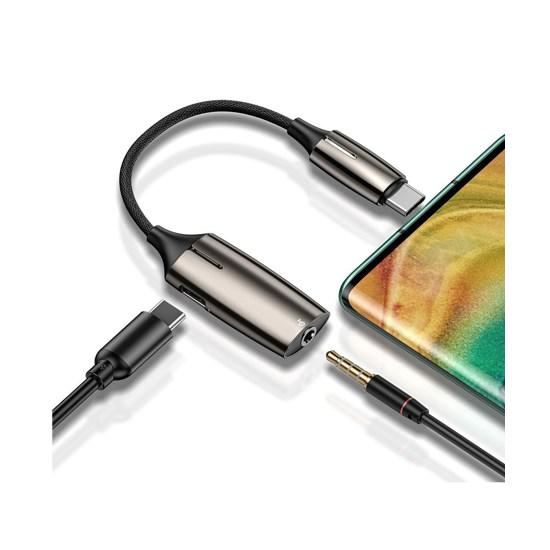 2in1 Type-C Male to Type-C & 3.5mm Female Adapter