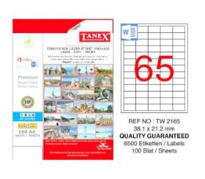 ლეიბლი ა4 1x65 100ფურც (38.1x21.2) - 65 ნაჭრიანი paper