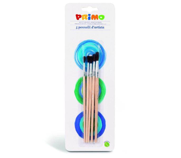 სახატავი ფუნჯების ნაკრები Blister with 5 square-tipped bristle brushes 1240BPT