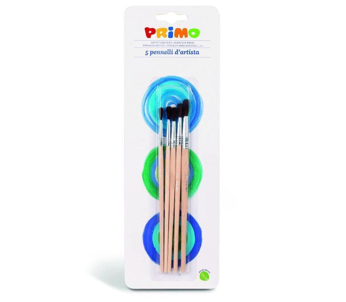 სახატავი ფუნჯების ნაკრები Blister with 5 square-tipped bristle brushes 1240BPT