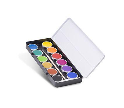 აკვარელი Watercolour set 12x30mm plusbrush pluswhite tube