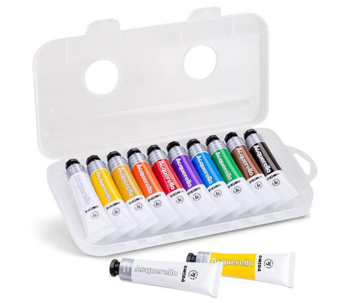 აკვარელი10 tubes of fine watercolour 18 მლ
