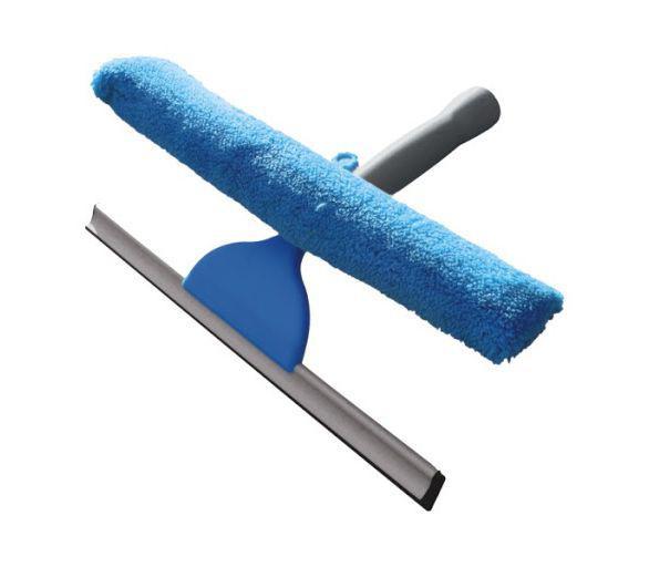 შუშის საწმენდი მოწყობილობა მიკროფიბრის დამატებითი ნაჭით სახელურის გარეშე