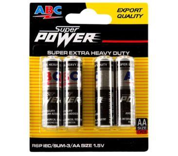 ABC AA 4ც. BLISTER ALKALINE ბატარეა