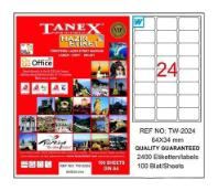 ლეიბლი ა4 1x24 100ფურც (64x34) - 24 ნაჭრიანი