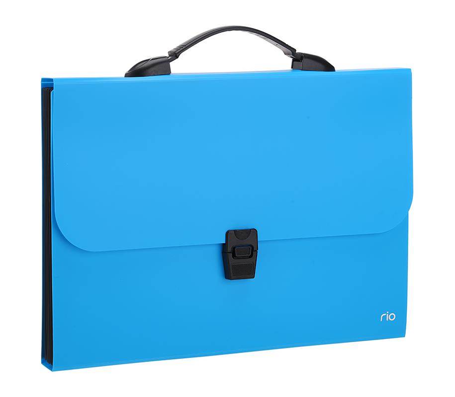 სასაბუთე ჩანთა პლასტიკური A4 -7 განყოფილებით RIO