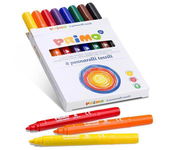 ნაჭერზე სახატავი ფლომასტერი 8 ფერი