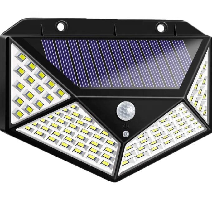 ეზოს განათება მზის პანელით.