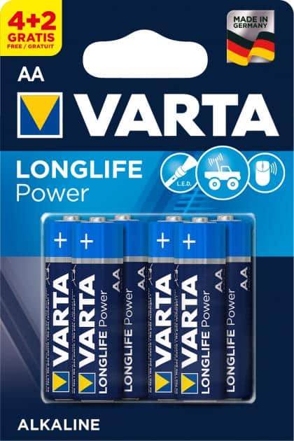 ელემენტი Varta Longlife Power Alkaline AA 4 plus2 ც