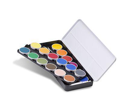აკვარელი Watercolour set 24x30mm plusbrush pluswhite tube