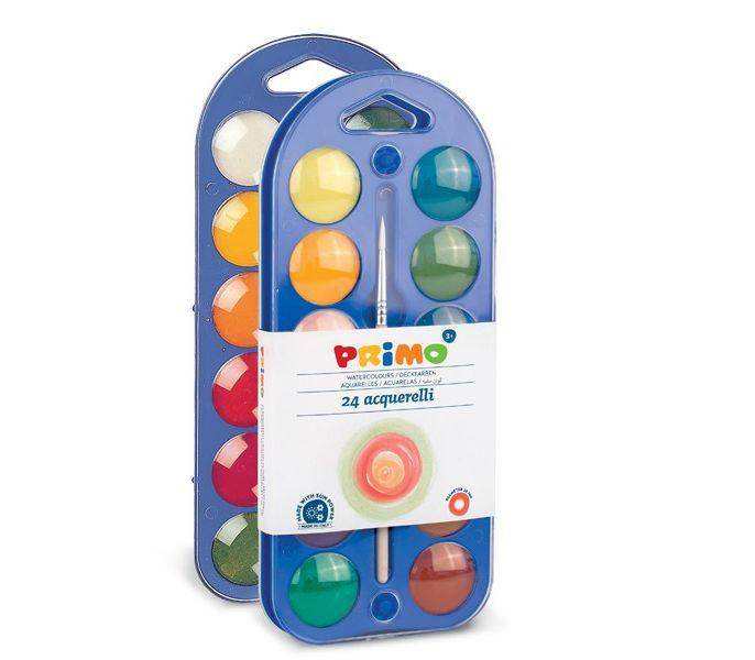 აკვარელი 24x25ml ფუნჯით 24 ფერი