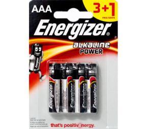 Energizer Alkaline Power AAA ელემენტი 3 plus1 ც შეკრა