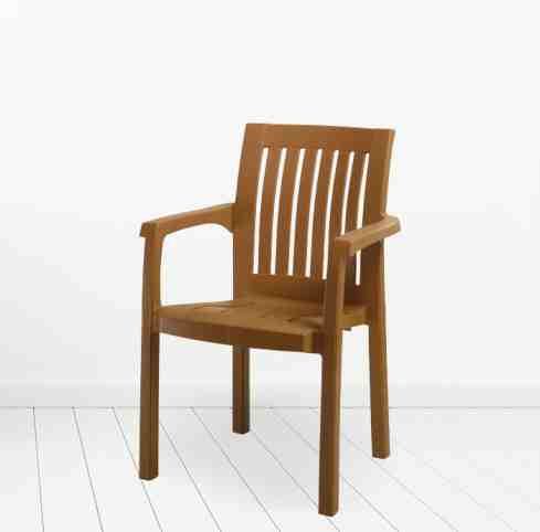 პლასტმასის სკამი FESLEGEN CT013 ხისფერი