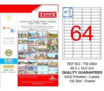 ლეიბლი ა4 1x64 100ფურც(485x169) - 64 ნაჭრიანი