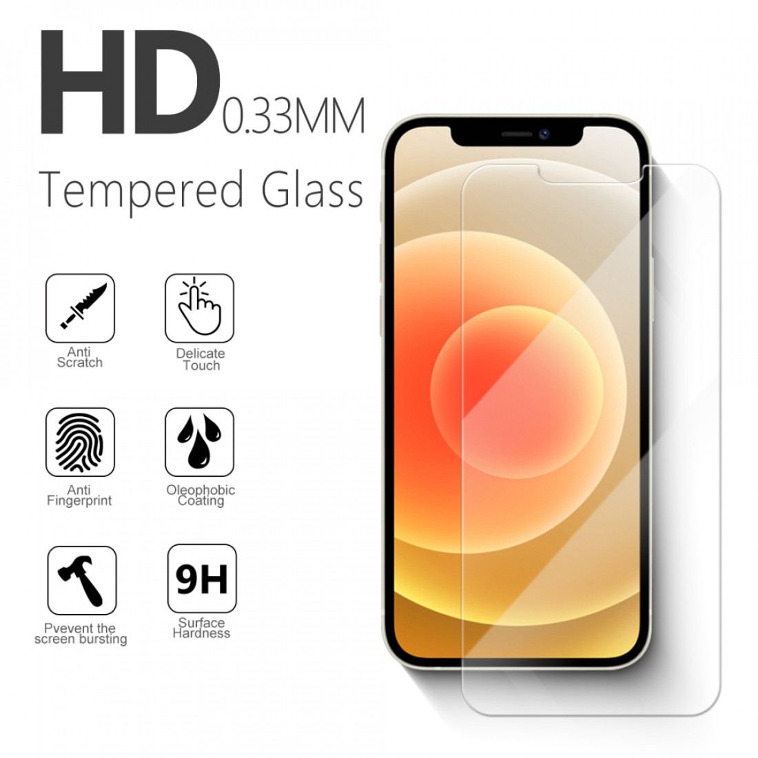 ეკრანის დამცავი iPhone 12 Pro, Max