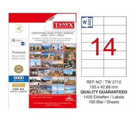 ლეიბლი ა4 1x14 100ფურც (105.1x4269) - 14 ნაჭრიანი