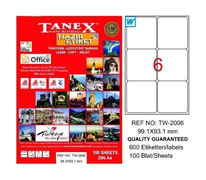 ლეიბლი ა4 1x6 100ფურც (99.1x93.1) - 6 ნაჭრიანი